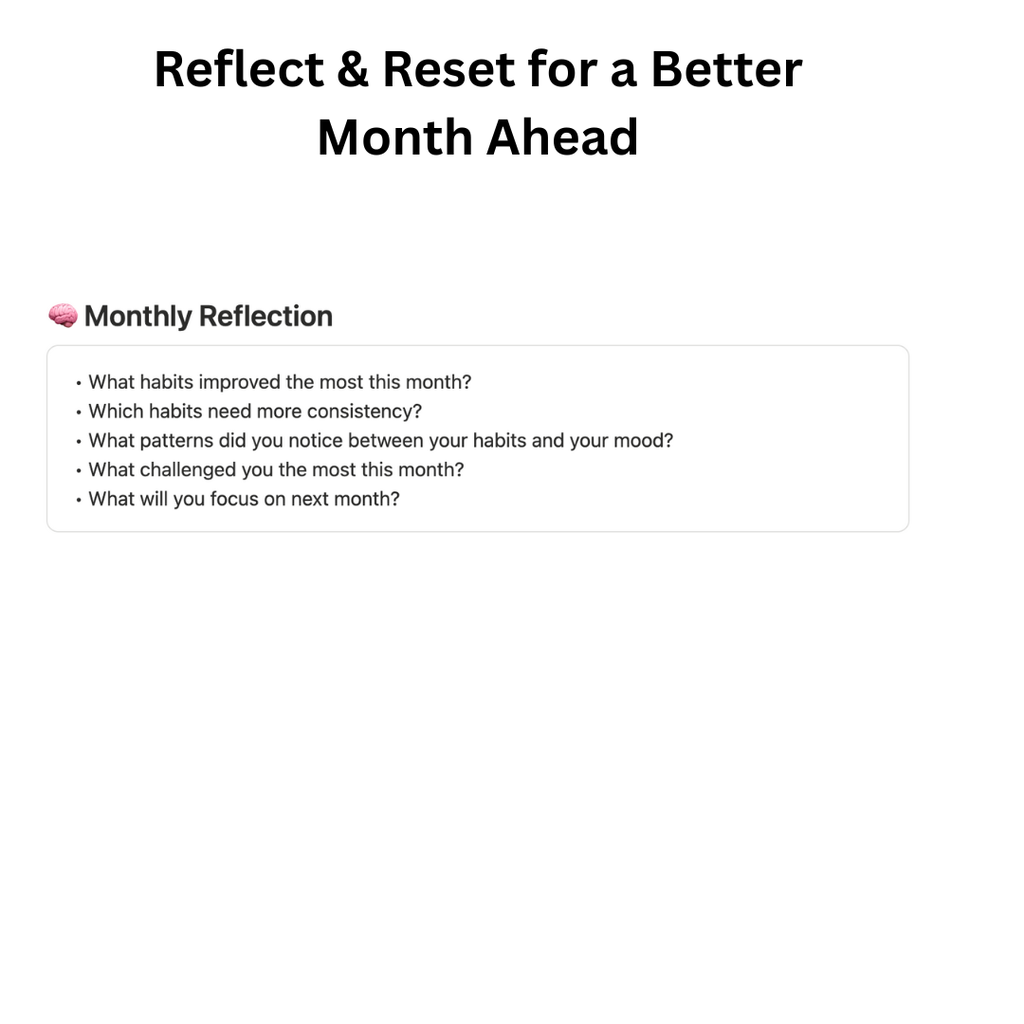 Notion Habit Tracker Dashboard – Weekly, Monthly & Mood Tracking Template