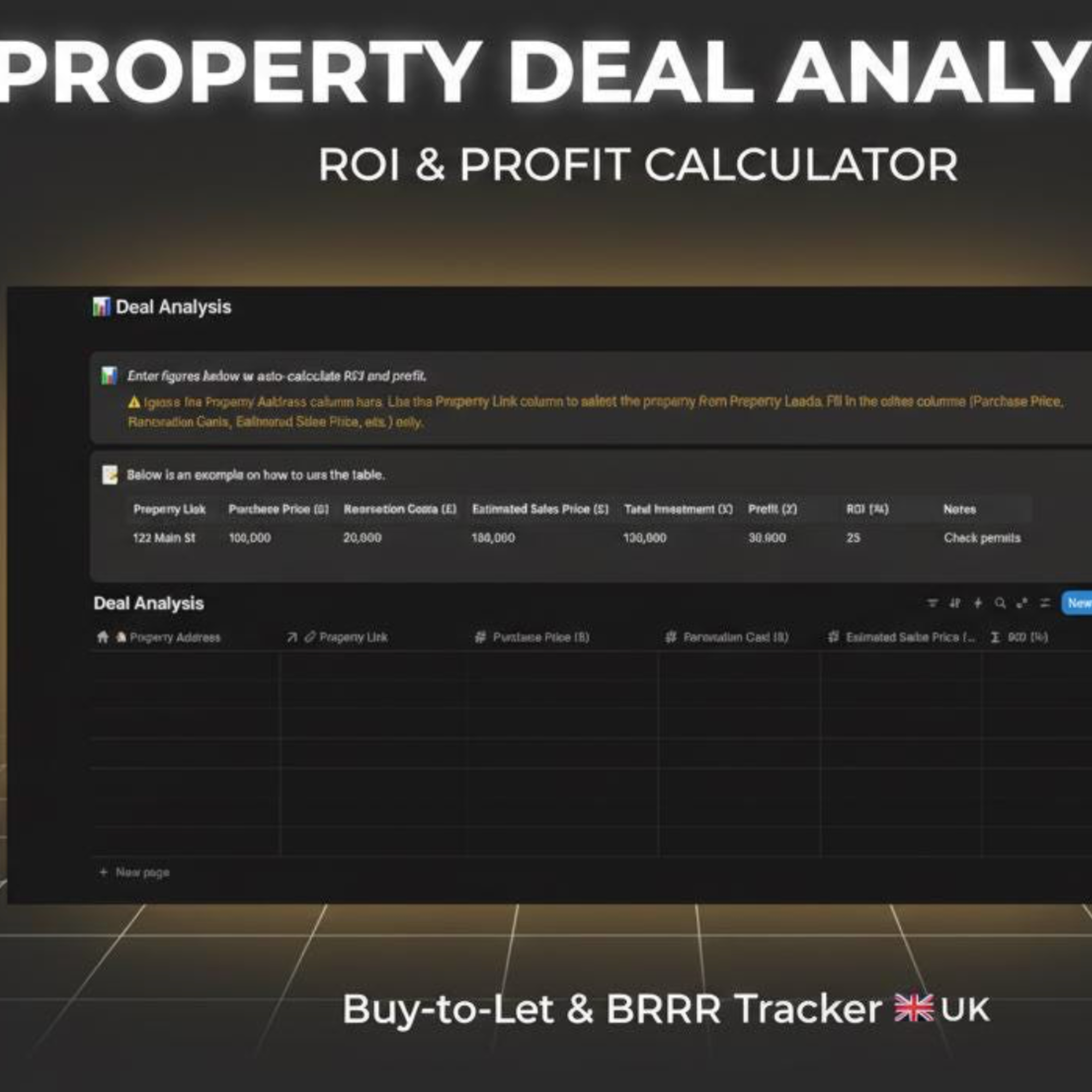 Property Deal Tracker Dashboard